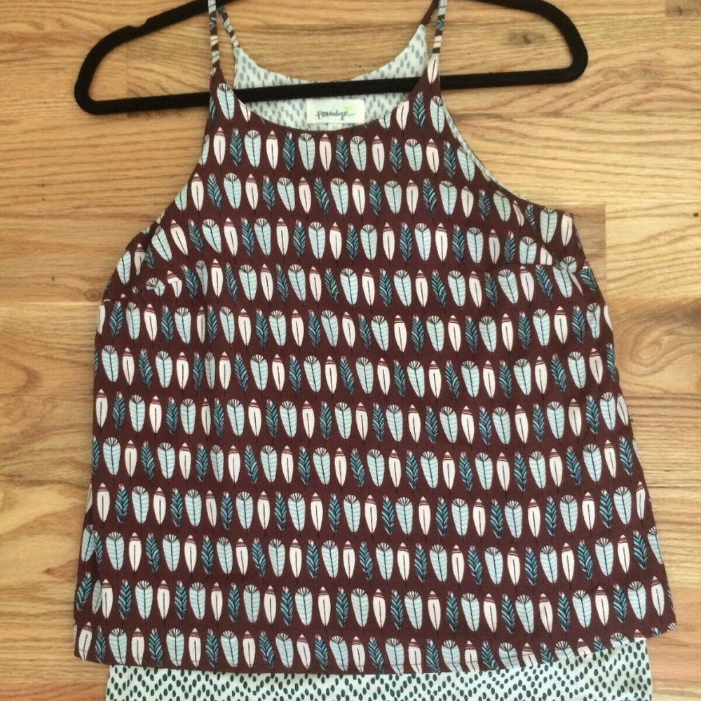 VGUC Anthropologie Swing Tank Porridge XS